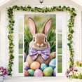 thumbnail image 2 of YWIYIUD 1PC Happy Easter Door Cover Easter Decorations, 71x35 Inch Easter Rabbit Eggs Door Banner Welcome Easter Banner Spring Theme Rabbit Door for Front Door Wall Indoor Outdoor Home Decor, 2 of 7