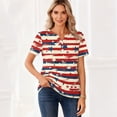thumbnail image 4 of 250th Anniversary USA Shirt Casual 250 Years Of Freedom T Shirt Short Sleeve Tshirts Patriotic Shirts Tops, 4 of 5