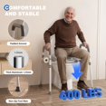 thumbnail image 2 of Elevadores para asiento de inodoro Loyoda, levantados, 400 kg, con asas acolchadas, color gris, 2 of 8