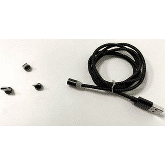 Charging Cable Phone Braided Detachable Cord USB charging cable USB phone 360 Degree Rotating Cable, Black, Cable, Replacement for Android Connector