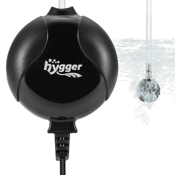 Hygger - Quiet Mini Aquarium Air Pump - Silent Mini Air Pump - Black