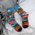 thumbnail image 5 of Vsdgher Tropical Vacation Essentials Crew Socks for Men & Women, Breathable Casual Athletic Ankle Socks, 5 of 6