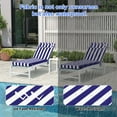 thumbnail image 6 of 72×21×3in Outdoor Chaise Lounge Cushions, Replacement Patio Chair Cushion With Headres, Waterproof Sun Lounger Cushions（2pcs Blue and white）, 6 of 6