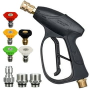 High Pressure Washer Gun 3000 Psi Max Foam Gun 3/8" Connector Car Washer Tool for Pressure Power Washers,with 5 Pressure Washer Nozzles