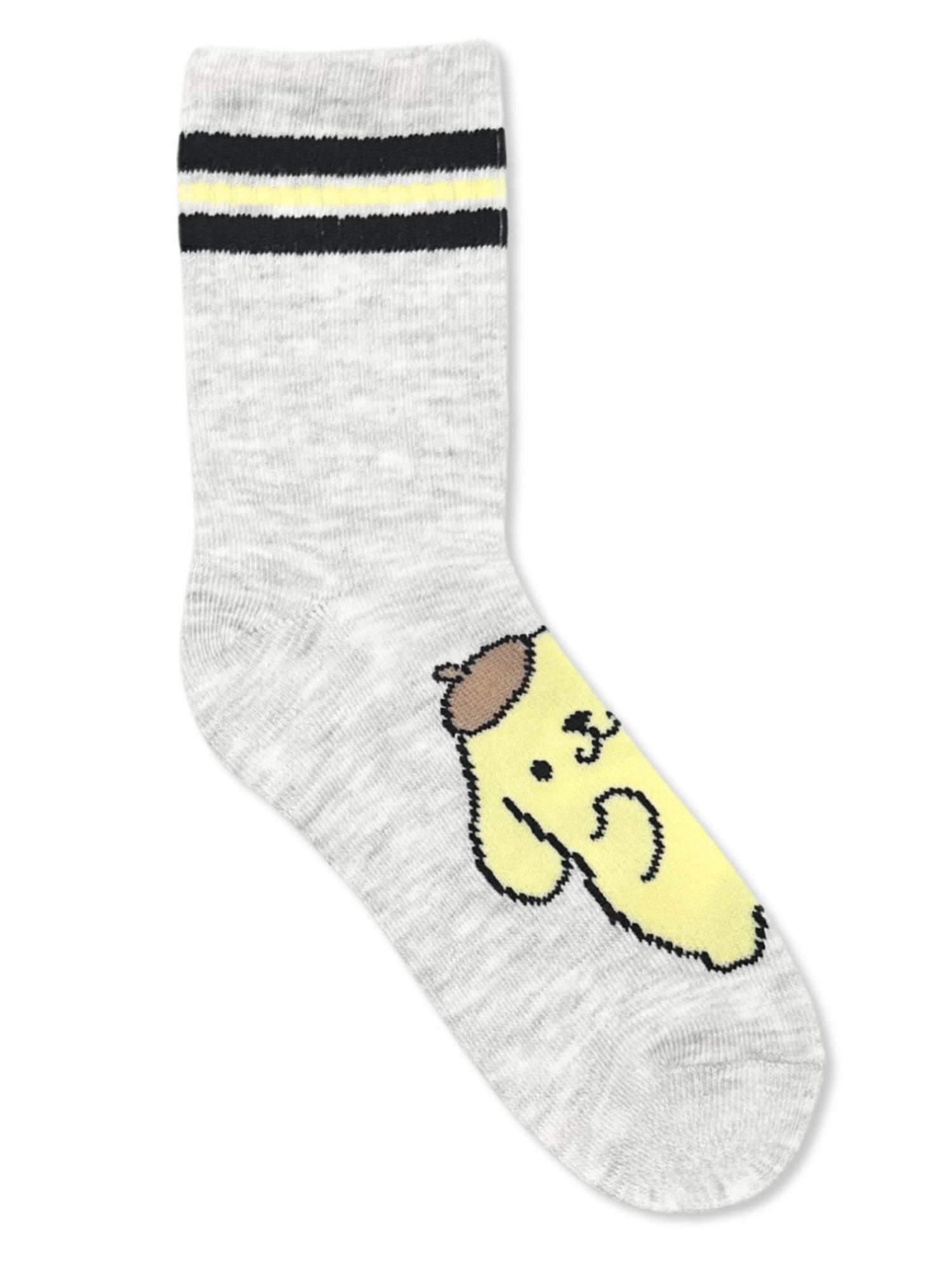 Hello Kitty & Friends Girls Mid-Crew Socks, 3-Pack, Sizes S/M-M/L