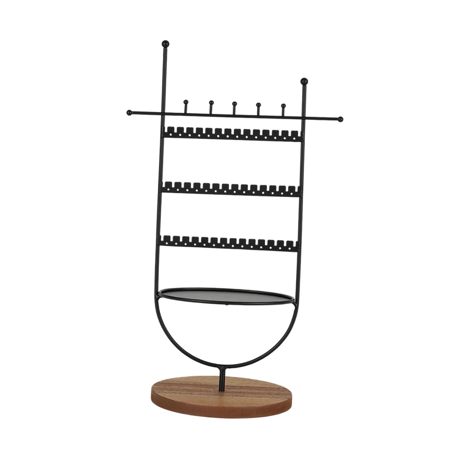 Jewelry Organizer Jewelry Holder Necklace Hanger Wood Metal Material Desktop Storage for Home Retail