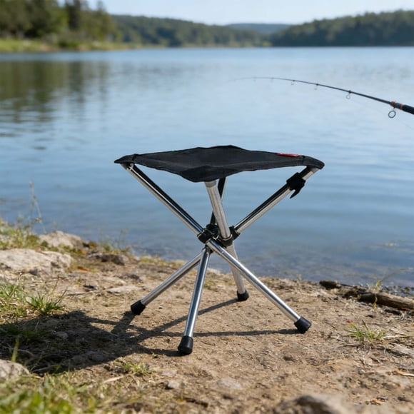 Portable Heavy Duty Telescoping Folding Stool Outdoor Camping Fishing Hiking Travel Stainless Steel Portable Camp Seat Strong Durables