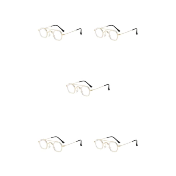 Guardurnaity Gafas de sol estilo punk de vapor de metal retro con montura ligera, unisex, con protección , elegantes, modernas, doradas y Type2 NO2