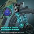 thumbnail image 2 of Vivi 26" x 4.0 Fat Tire Electric Bike for Adults, 749W Motor Electric Mountain Bike, 19.8MPH Up to 60Miles Ebike with 48V 15AH Battery UL2849 Certified,7 Speed, Hydraulic Brake,Torque Sensor, 2 of 8
