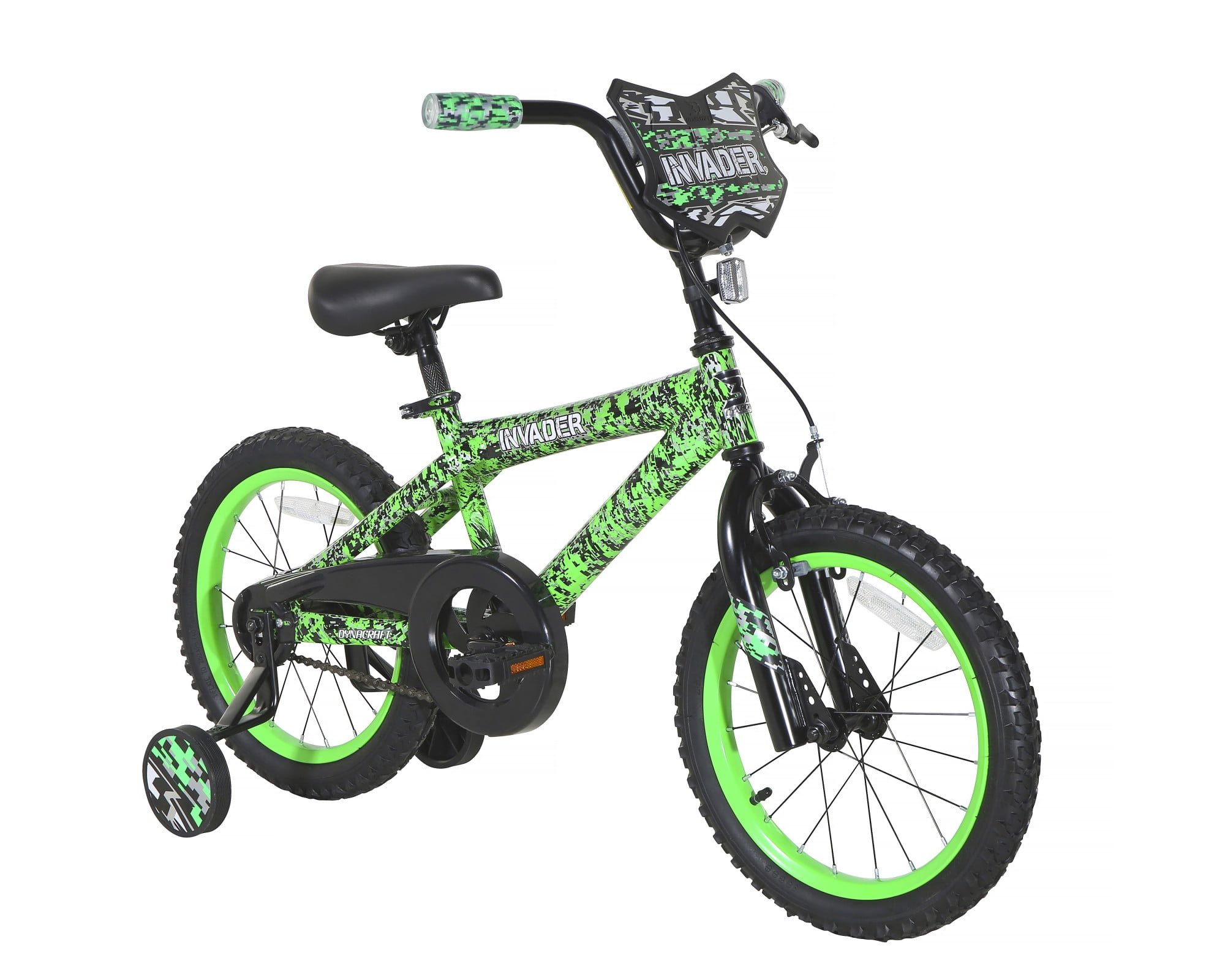 18 Inch Training Wheels Bike Sports Gifts Black Green Dynacraft Surge Boys BMX 