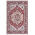 thumbnail image 3 of SAFAVIEH Tucson Martha Traditional Machine Washable Area Rug, 5' x 8', Red/Pink, 3 of 15