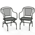 thumbnail image 1 of Patiojoy Patio Rocking Chairs Set of 2 Cozy Rockers with Metal Mesh Backrest & Seat, 1 of 8