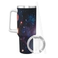 thumbnail image 2 of Pofeuu Planets Stars And Galaxies1 Print 40oz Ice Bully With Handle And Straw Stainless Steel Vacuum Insulated Cup And 2 In 1 Straw Lid, 2 of 8