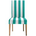 thumbnail image 1 of ABPHQTO Funda protectora para silla con rayas verdes, funda protectora para asiento para comedor, Hotel, boda, fiesta, juego de 1, 1 of 4