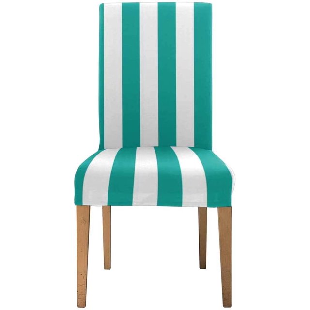 ABPHQTO Funda protectora para silla con rayas verdes, funda protectora para asiento para comedor, Hotel, boda, fiesta, juego de 1
