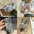 thumbnail image 2 of Funda transparente con diseño de espina de pescado de metal 3D para iPhone 16, 15, 14, 13, 12 y 11 Pro Max Pl B1X5, 2 of 7