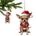 thumbnail image 1 of Christmas Dog Car Pendant Cute Design: This Pendant Features A And Dog Design Showcasing A Festive And Joyful Atmosphere Suitable For All Dog Enthusiasts., 1 of 5
