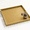 Brown-25" x 25" x 2", variant on White 20" x 20" x 2" Square Leather Serving Tray for Ottoman, Tea, Food, and Entertaining