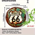 thumbnail image 2 of HELLOYOUNG Vintage Route 66 Metal Sign Rustic Green White Weathered Aluminum Wall Art Decor for Home Garage Cafe 7.87x7.87 Inch, 2 of 6