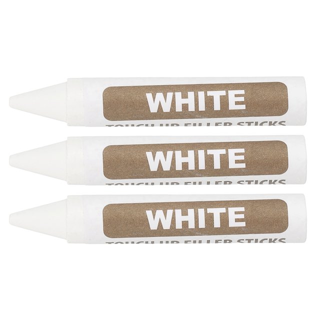 Marcadores de Muebles para Retocar, 3 Pcs Palos de Relleno de Cera para Reparación de Muebles para Rasguños, Pisos de Madera, Agujeros, Mesas, Blanco