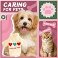 thumbnail image 5 of GASTROPOD Dog Sweater,White Turtleneck Knit Pet Clothes,Heart Pattern Indoor Outdoor Winter Dog Clothes for Small Dogs,Style3, 5 of 7