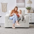 thumbnail image 5 of JULY'S SONG 47" W Accent Chair and A Half, Modern Oversized Reading Chair, Linen Fabric Living Room Chairs in Extra Wide Seat, Comfy Chair with Washable Covers, Cream White, Set of 2, 5 of 12