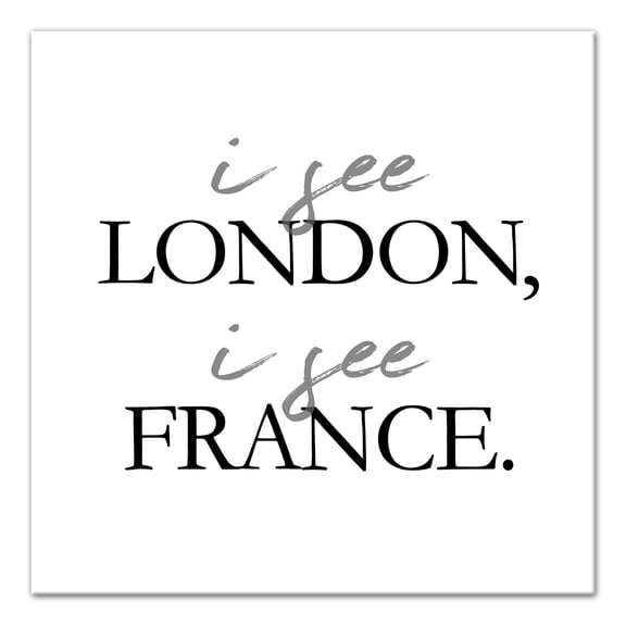 Creative Products I See London I See France 12x12 Canvas Wall Art