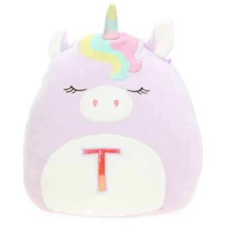 Squishmallows 12" Unicorn Monogrammed 'T' - 1 Count Only (Designs May