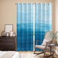 thumbnail image 3 of Kitchen Curtains 84 Inch Length 2 Panels, Sky Blue Ombre Grommets Window Treatment Curtain, Modern Abstract Art Ocean Oil Painting Thermal Curtains Drapes for Living Room/Bathroom, 3 of 9