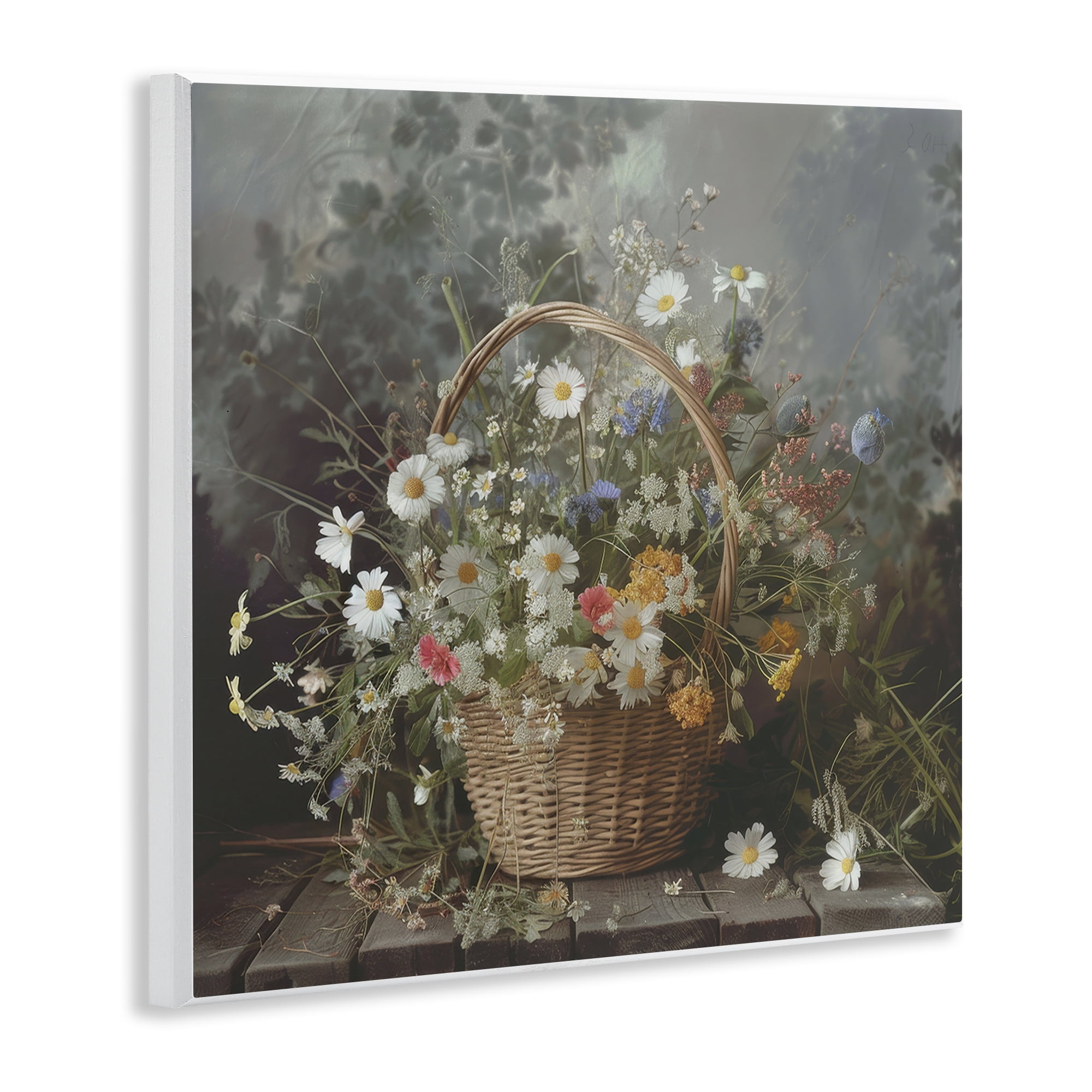 Stupell Industries Florals In A Basket Arrangement Wall Plaque Art, design by Lazar Studio