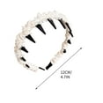 thumbnail image 3 of Momihoom Vintage High Cranium Artificial Pearl Hairband,Headband,Wide Pearl Rhinestone Bridal Hair Accessory,for Wedding,Party Or Daily Wear, 3 of 6