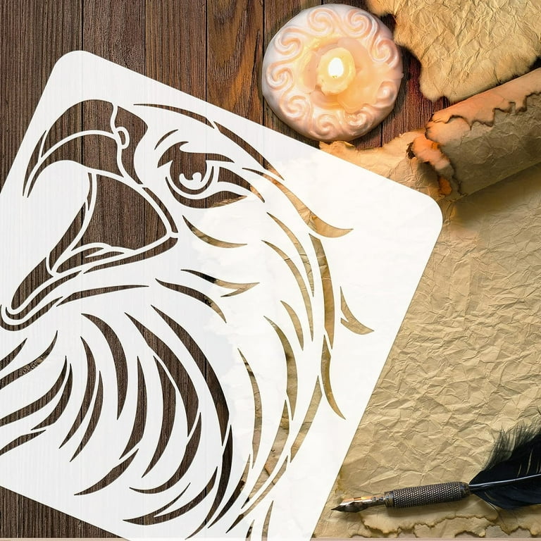Eagle Stencil 11.8x11.8 inch Bird Animal Wildlife Wall Stencils for Painting Template Plastic Eagle Head Pattern Stencil Reusable American Eagle Stencils for Independence Day Home Decor - Walmart.com eagle-stencil-11-8x11-8-inch-bird-animal-wildlife-wall-stencils-for-painting-template-plastic-eagle-head-pattern-stencil-reusable-american-eagle-stencils-for-independence-day-home-decor-walmart-com