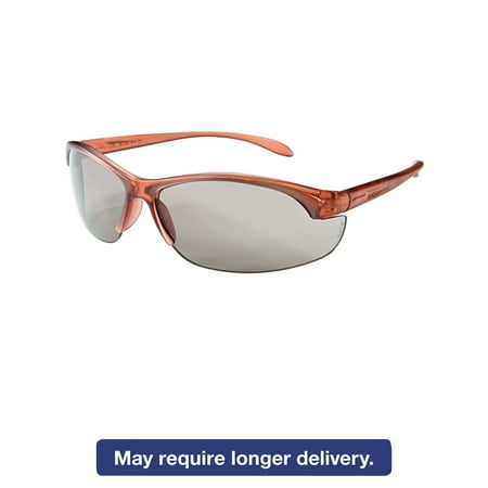 Honeywell Uvex Women's Eyewear, Dusty Rose Frame, TSR-Gray Anti-Scratch Lens, One Size, 10/Box