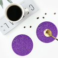 thumbnail image 4 of Sigee Glitter Purple for Water-Resistant, Heat-Resistant, Non-Slip Leather Coasters Set, Ideal for Coffee Table, Office, Bar, Home Decor-Round Shape, 4 of 6
