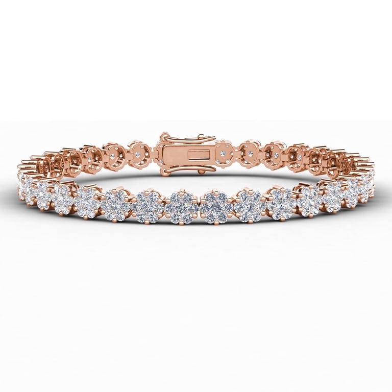 Cate & Chloe Ally 18K Rose Gold Tennis Bracelet with Simulated Diamonds photo 1