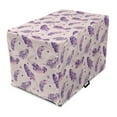 thumbnail image 1 of Watercolor Dog Crate Cover, Design of Feathers with Paint Blots and Random Stains, Easy to Use Pet Kennel Cover Small Dogs Puppies Kittens, 7 Sizes, Indigo Mauve, by Ambesonne, 1 of 6