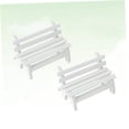 thumbnail image 4 of OFFIGAM 3PCS Decorative Garden Bench for Art Craft and Bookshelf Display 11In x 5In, 4 of 8