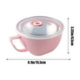 thumbnail image 5 of Yannianjz under $5 Bowls Solid Stainless Steel Noodle Bowl With Handle Food Container Rice Bowl Soup Bowls Instant Noodle Bowl With Lid, 5 of 9
