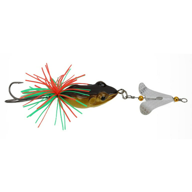 Fishing Lure with Propeller Frogs Snakehead Bait, Size: 13.5cm/5.3, Green