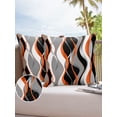 thumbnail image 6 of Pack of 2 Outdoor Pillow Covers, 3D Abstract Orange Gradient Lines Waterproof Square Throw Pillowcase Cushion Decorative Pillow Covers for Couch Patio Tent, 24x24 in, 6 of 6