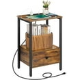 thumbnail image 2 of Side Table with Charging Station Narrow End Table w/Storage Drawer Power Outlets, 2 of 7
