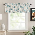 thumbnail image 2 of Kitchen Valances for Window, Blue Yellow Beige Sea Star on Linen Light Filtering Rod Pocket Valance Curtain, Summer Oceans Short Curtains Window Topper for Bedroom Bathroom Living Room 54x18in, 2 of 9