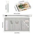 thumbnail image 3 of Cloth Wallet with Lanyard & Multiple Compartments Fashion Purse Zipper Clutch Bag for Cash Cards Coins Watercolor Animals Pattern, 3 of 7