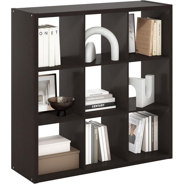 Cubicle Book Shelf Vertical Thick Frame Bookshelf Horizontally & Vertically Reversible Bookcase with Open Back x x for Living Room Bedroom Home Office