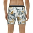 thumbnail image 2 of Men's Boxer Briefs, Winter Forest Animals Soft and Breathable Mens Underwear Boxer Briefs With Widen Waist, 2 of 5