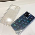 thumbnail image 3 of Compatible con iPhone 13 Pro Max, funda transparente con purpurina láser circular, suave y flexible, TPU y PC dura a prueba de golpes para mujeres y niñas, funda para teléfono, 3 of 7