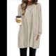 thumbnail image 1 of Camisas de Larga para Mujer Suéteres Largos con Bolsillos Tops Tipo Túnica Corte Holgado Albaricoque L, 1 of 8