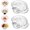 2pcs, variant on Glass Shell Dumpling Tray with Sauce Compartment, Divided Serving Plate (1pcs)