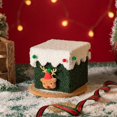 thumbnail image 1 of Christmas Gift Box 13.5cm, Thickened Cardboard with Lamb Wool, Festive Design for Apple & Candies, 1 of 10
