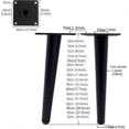 thumbnail image 2 of 4 Pack 30cm Length Metal Table Legs For Modern Furniture Dresser Cabinet Desk Chair Ottoman Replacement Furniture Support Legs 800kg Capacity, 2 of 5